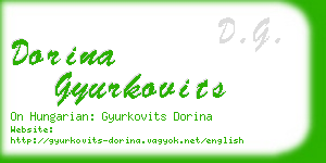 dorina gyurkovits business card